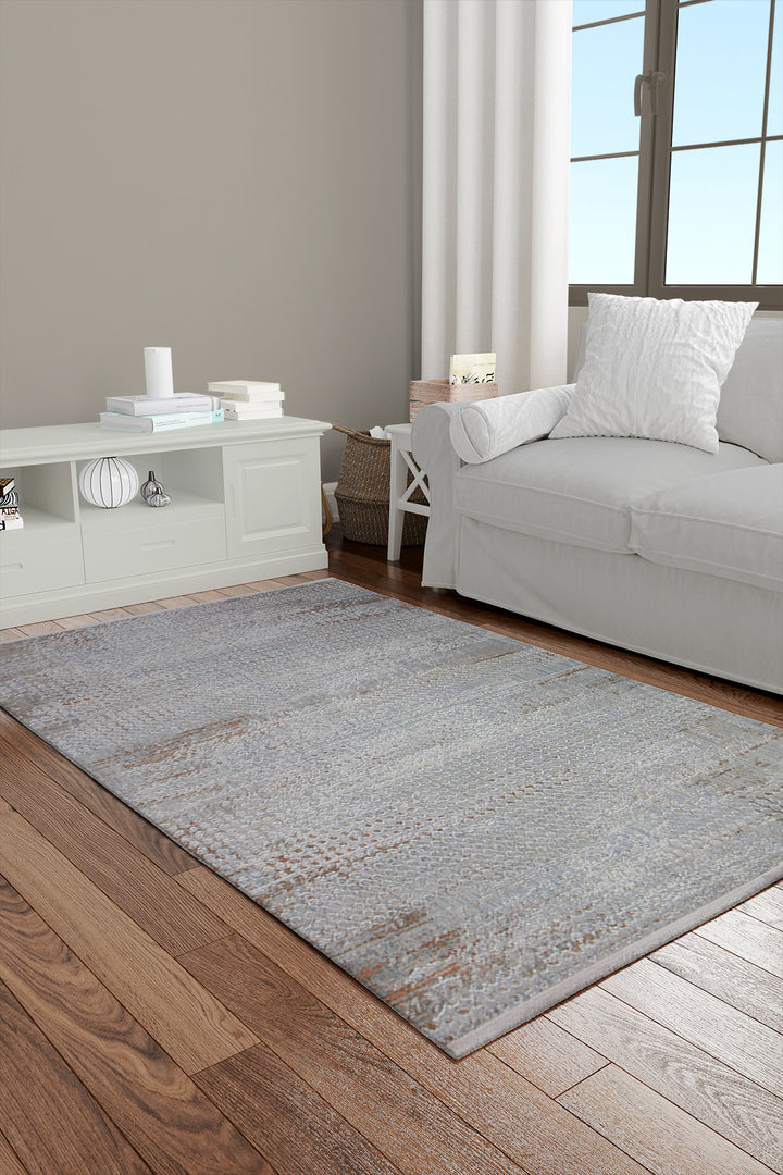 Turkish Modern Festival Viscos Rug - 3.9 x 5.9 FT - Sleek And Minimalist For Chic Interiors