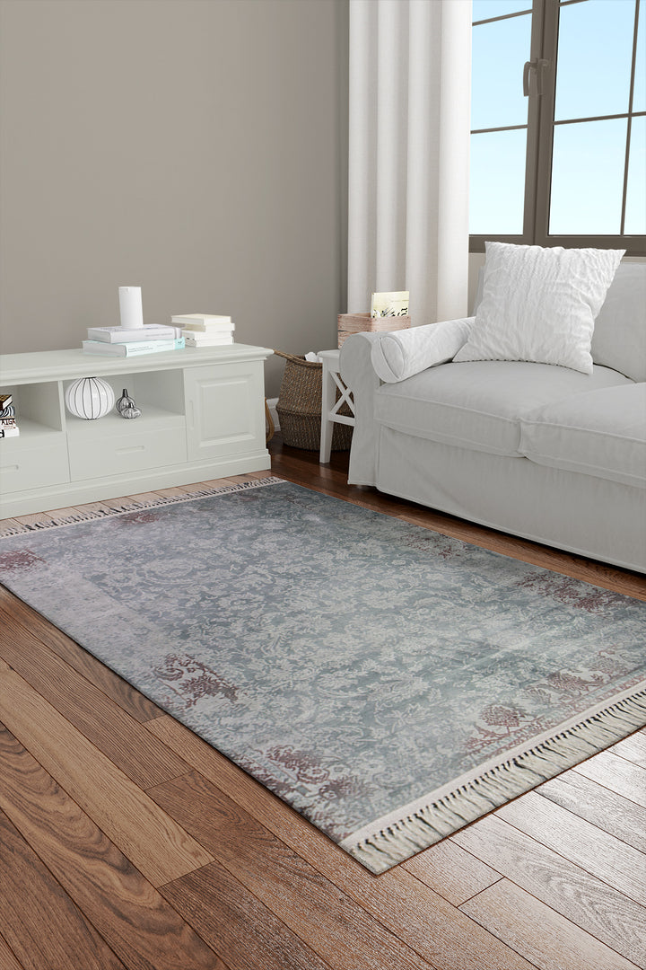 Traditional Printed Area Rug – 4 x 5.6 FT – Stylish, Durable & Anti-Slip