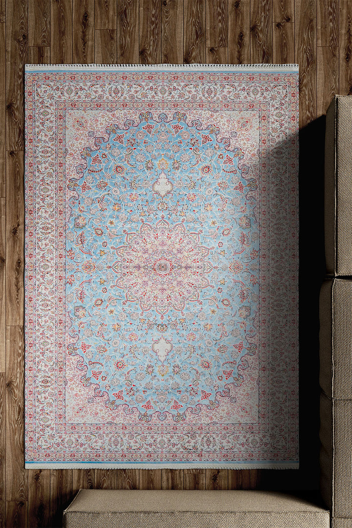 Premium Authentic Persian Rug 1200 Reeds - Blue