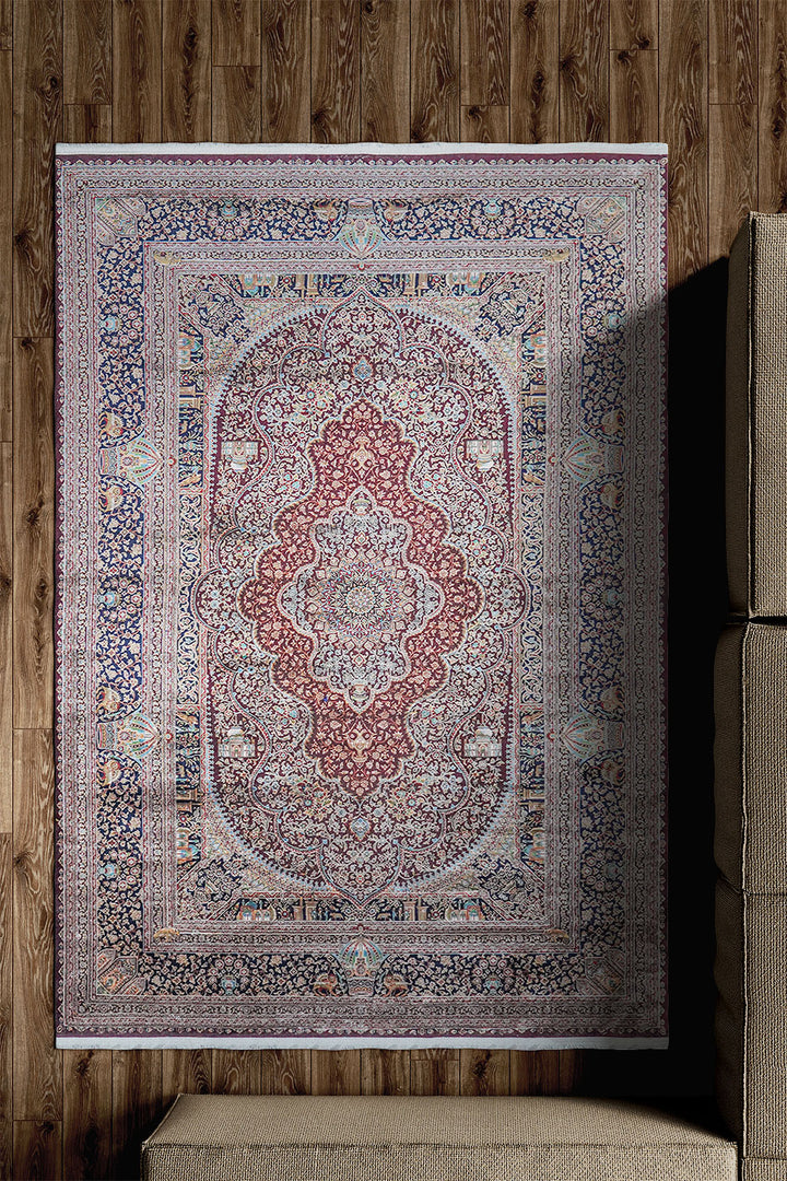Premium Abrisham Persian Rug 1200 Reeds - Red