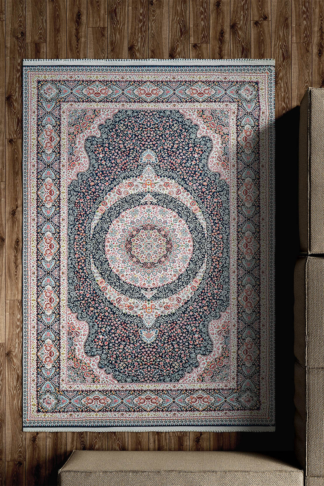Premium Authentic Persian Rug 1200 Reeds - Blue