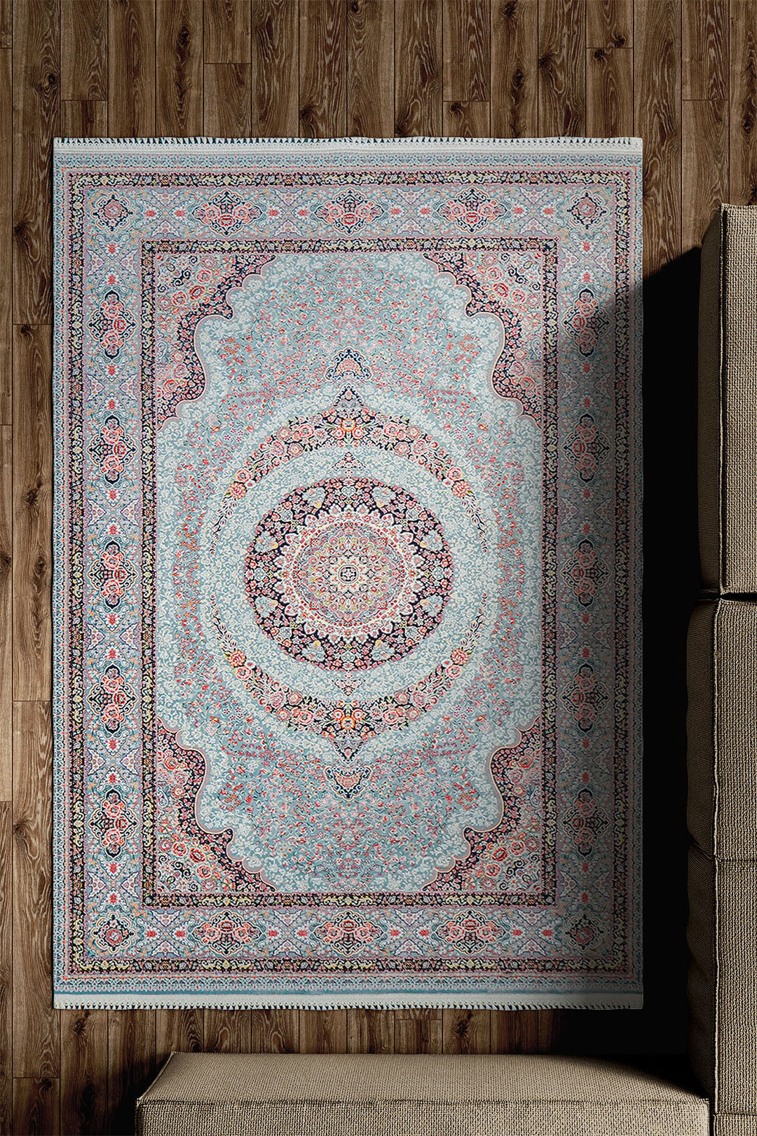 Premium Authentic Persian Rug 1200 Reeds - Gray