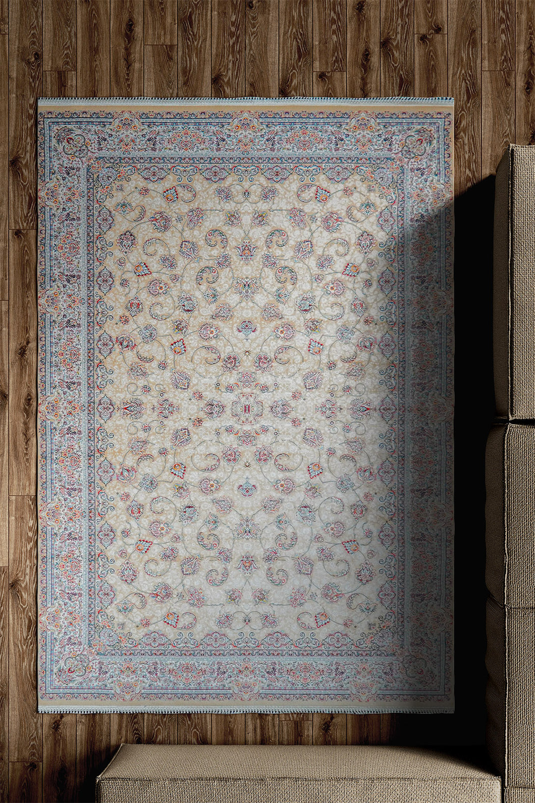Premium Abrisham Persian Rug 1200 Reeds - Blue