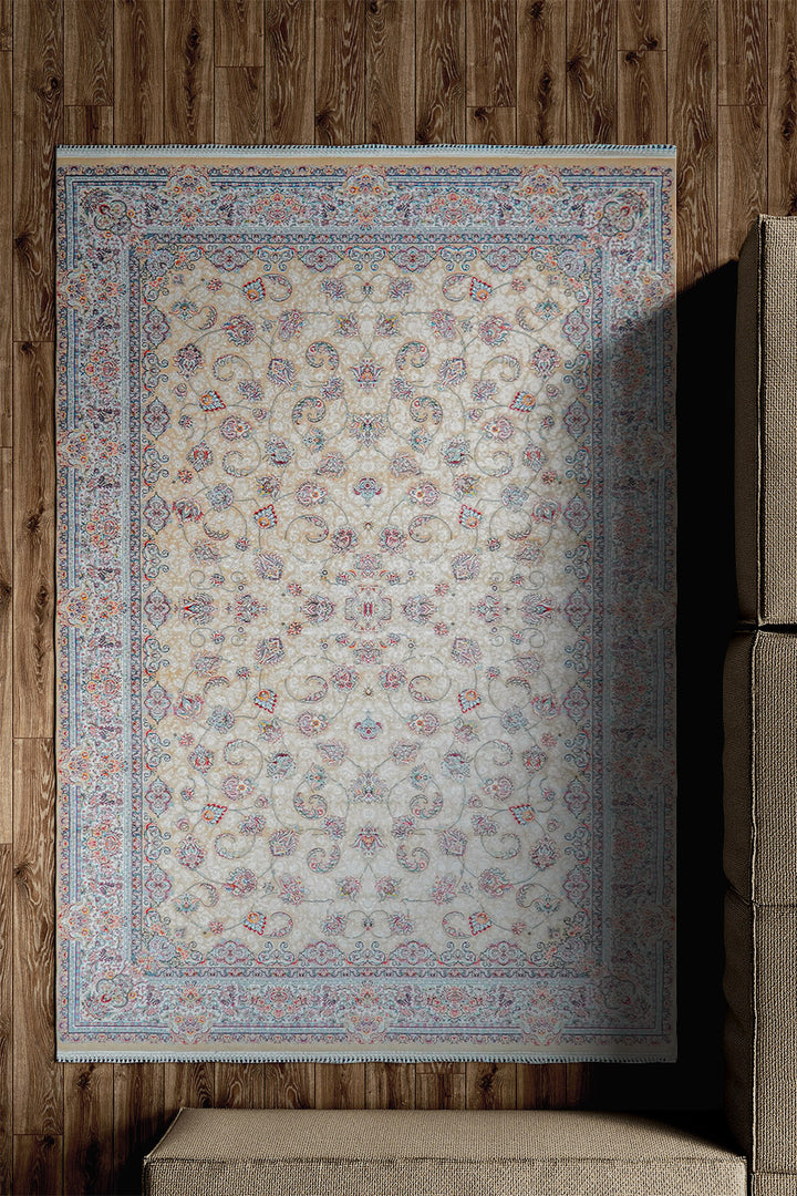 Premium Abrisham Persian Rug 1200 Reeds - Blue