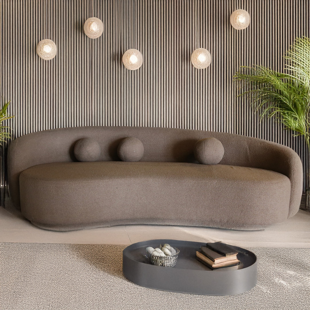 Modern Boucle ARC Sofa, Comfy Couch for Living Room Home Office