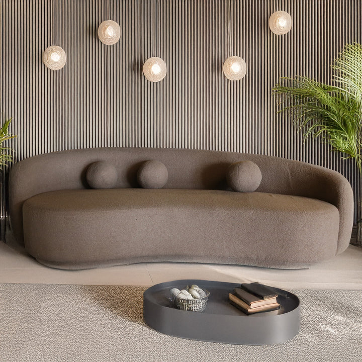 Modern Boucle ARC Sofa, Comfy Couch for Living Room Home Office