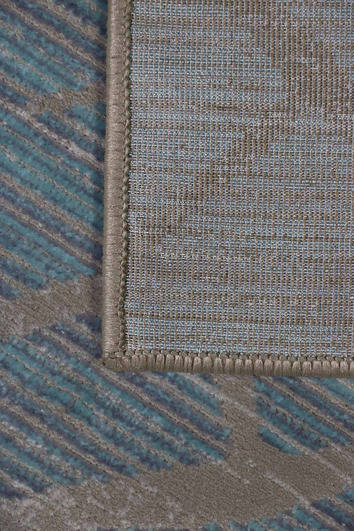 Turkish Modern Festival - 3.3 x 4.9 FT - Blue - Superior Comfort, Modern Style Accent Rugs