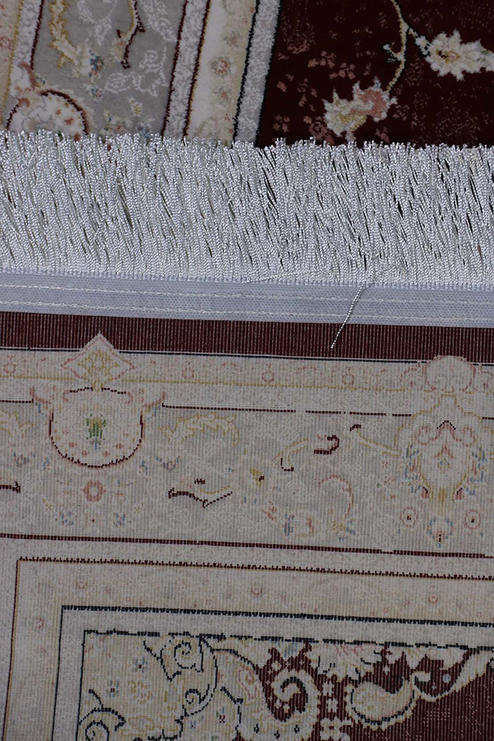 Iranian Premium Quality Authentic 1500 Rug - 3.3 x 4.9 FT - Red - Resilient Construction for Long-Lasting Use