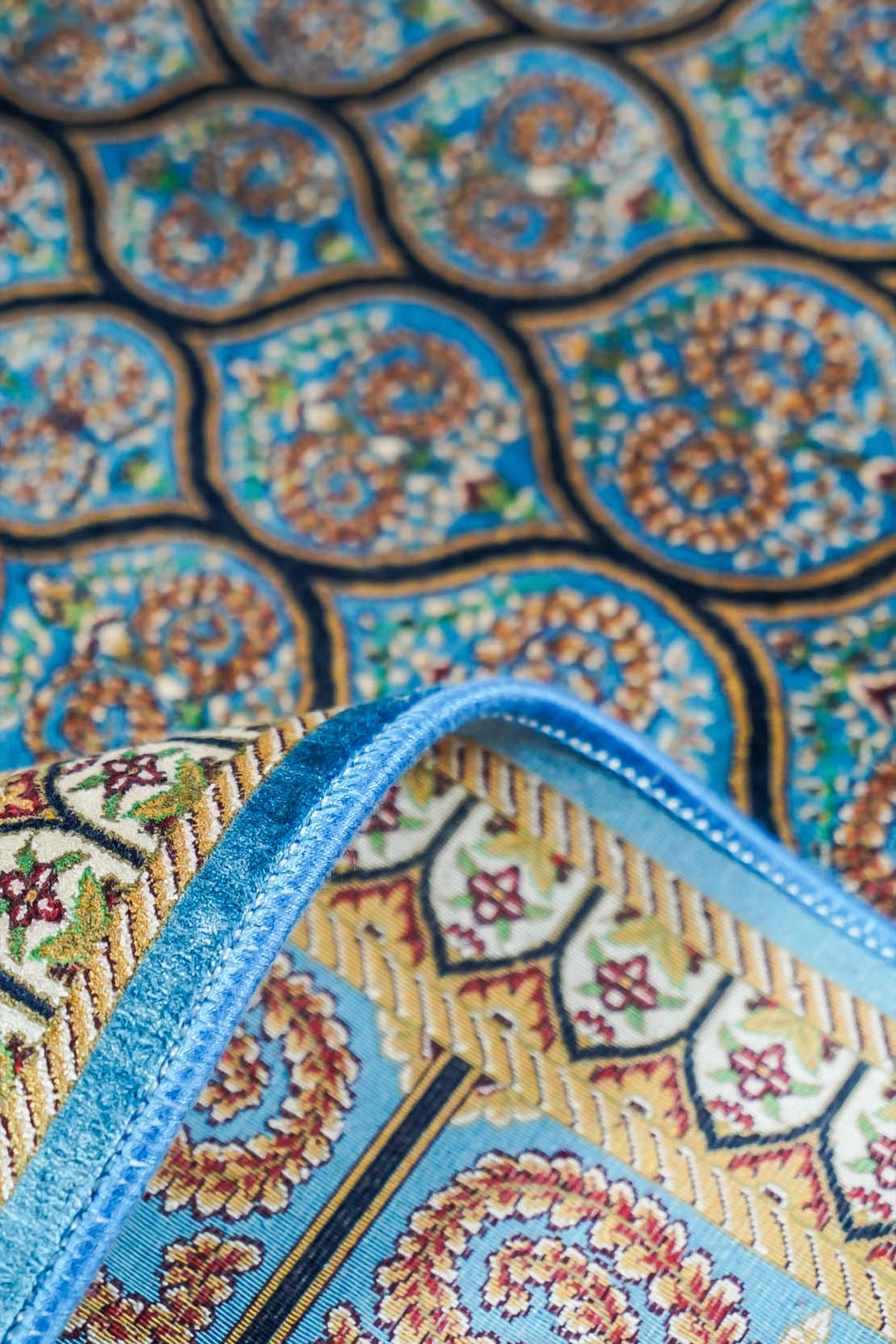 Premium Abrisham Persian Rug 1200 Reeds - Blue