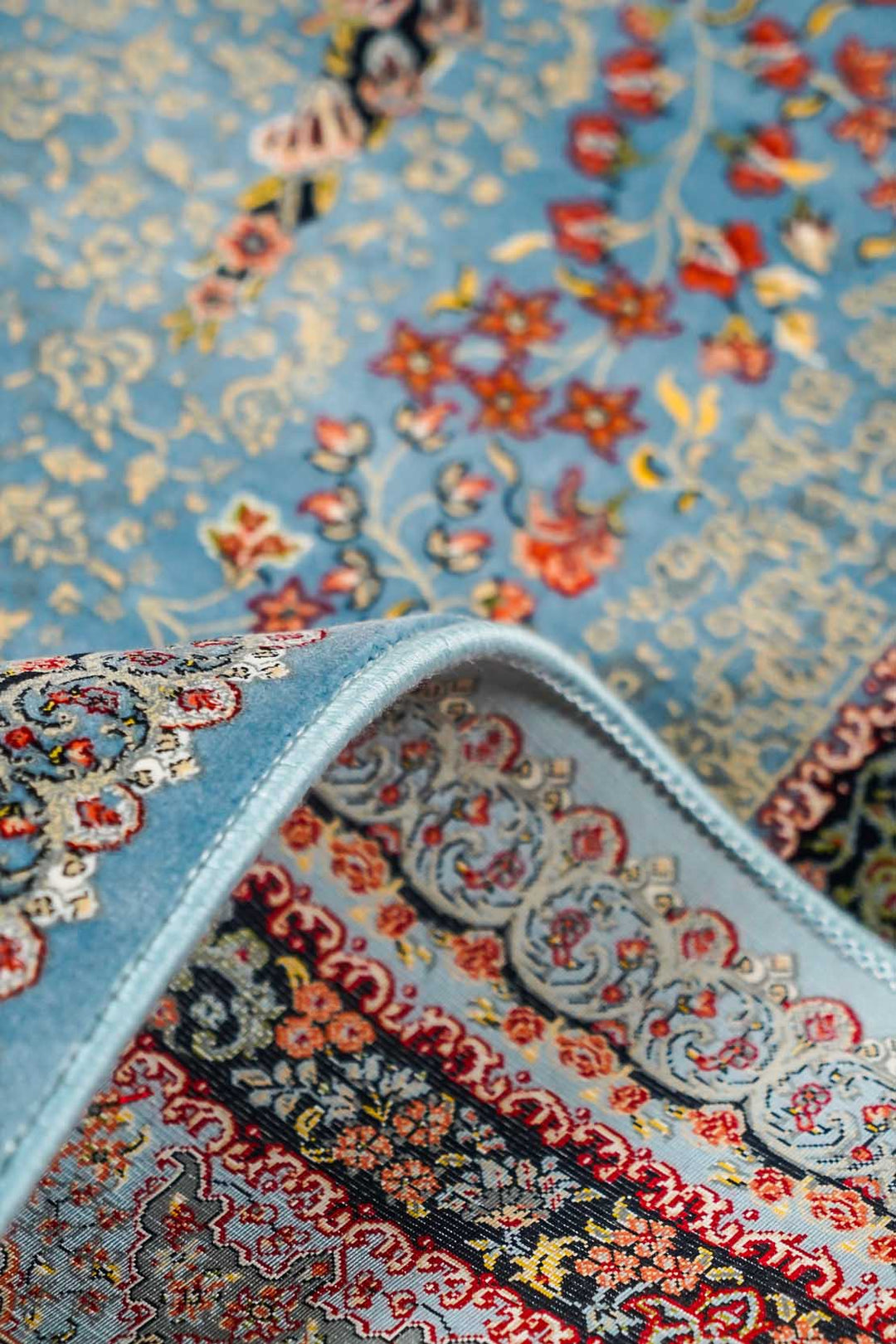 Premium Authentic Persian Rug 1200 Reeds - Blue