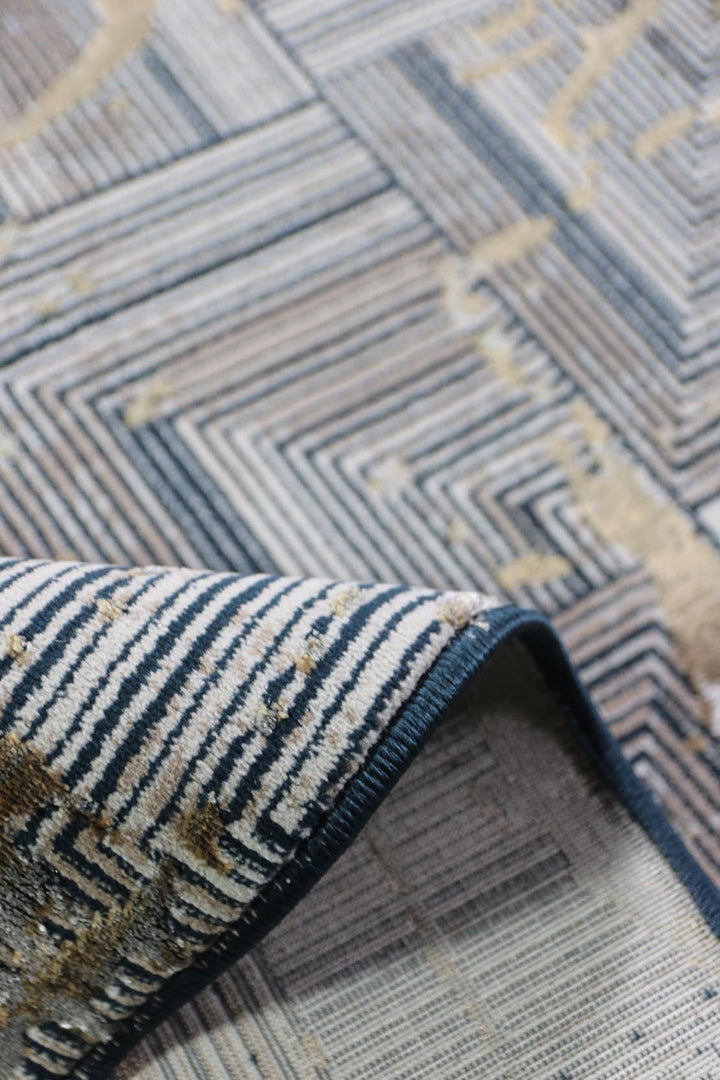 Turkish Modern <strong> Vk-Oasis</strong> Rug - Blue