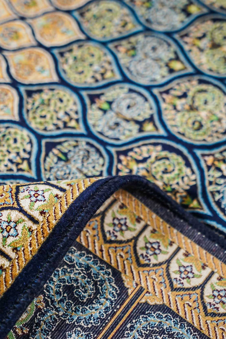 Premium Abrisham Persian Rug 1200 Reeds - Blue