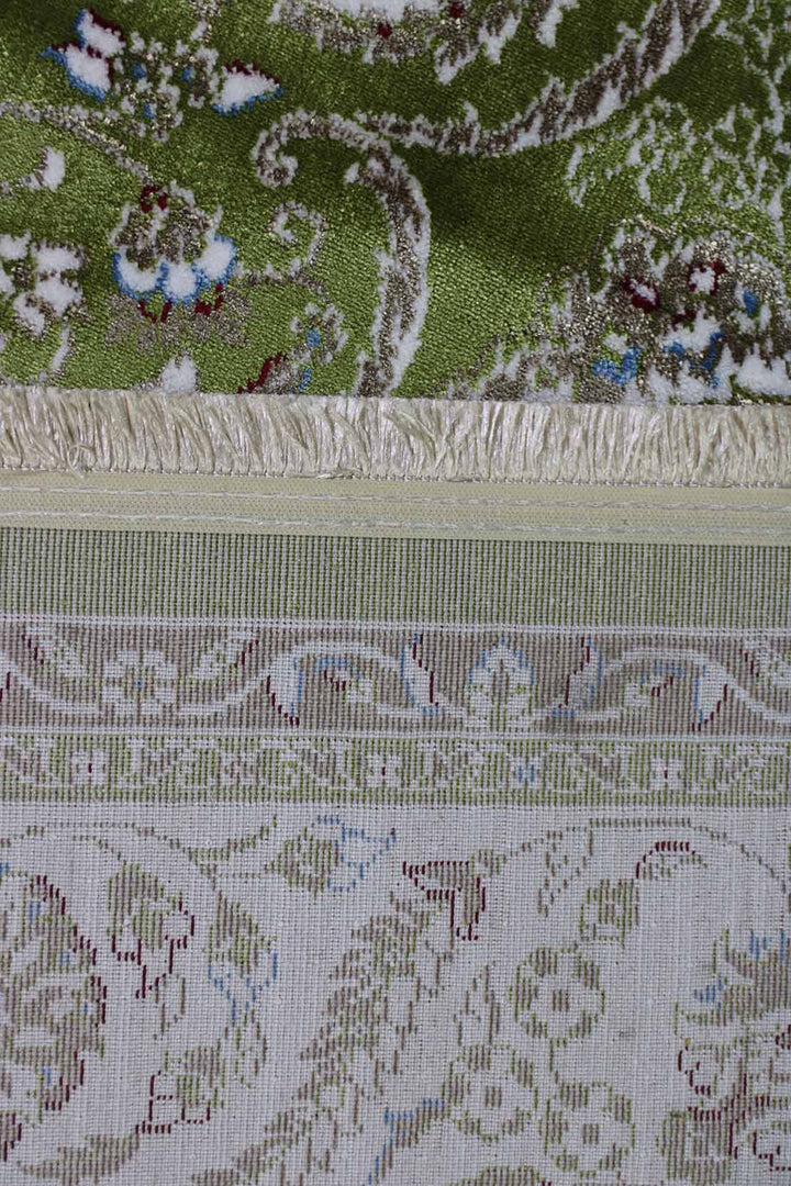 Turkish Modern  Festival Wd Rug  - 6.5 x 9.8 FT - Green -  Luxurious Woven Masterpiece 50% Off!