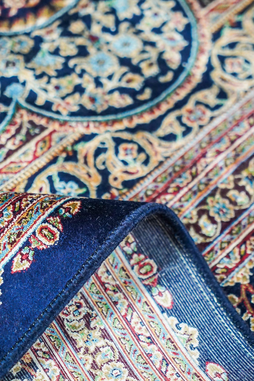 Premium Abrisham Persian Rug 1200 Reeds - Blue
