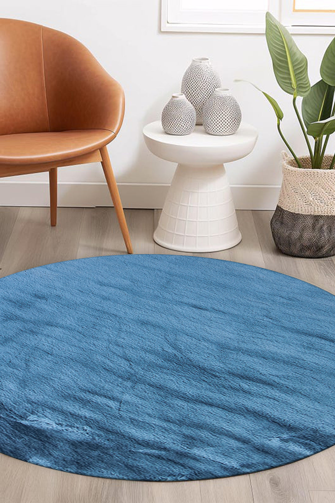 Soft Shaggy Rug for Living Room - 3.9 x 3.9 FT - Thick Plush Modern Area Carpet