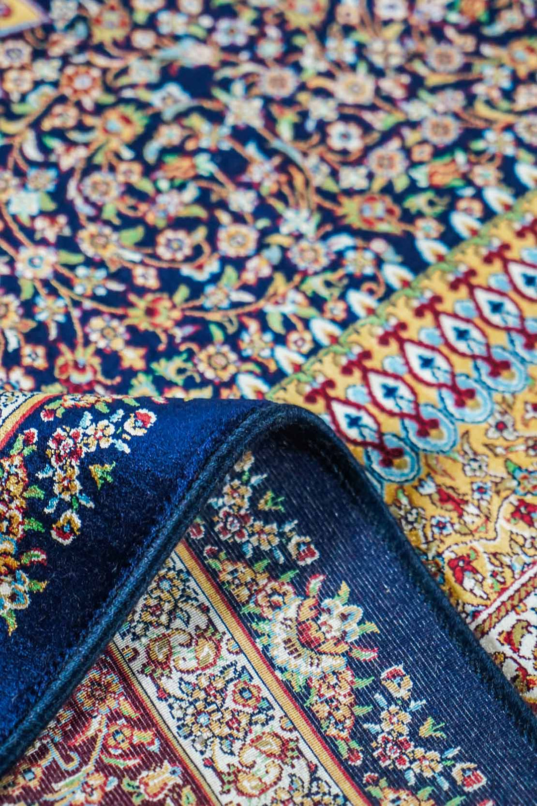 Premium Abrisham Persian Rug 1200 Reeds - Blue