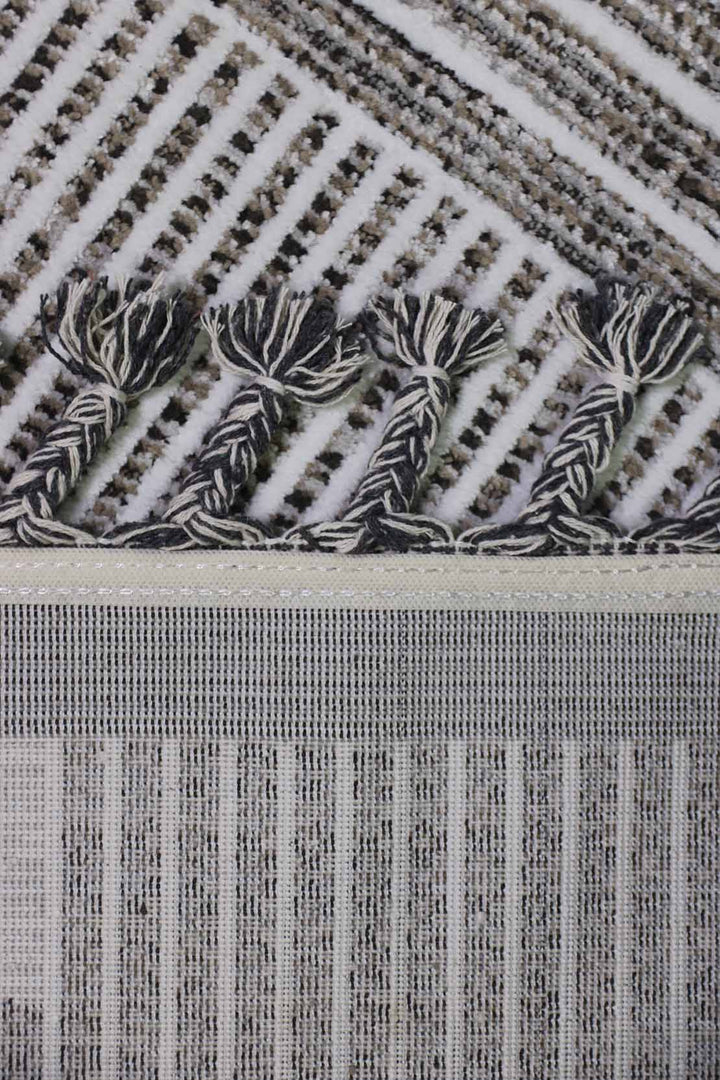 Turkish Modern  Festival Wd Rug  - 6.5 x 9.5 FT - Beige -  Luxurious Woven Masterpiece 50% Off!