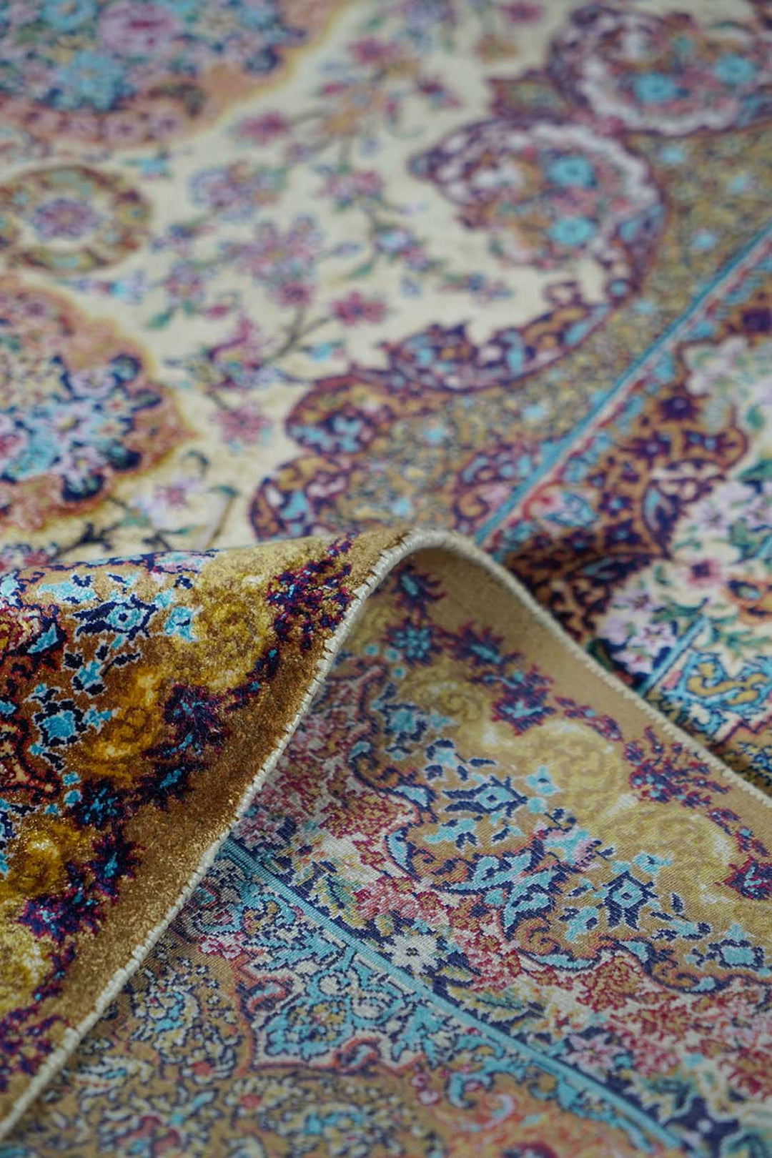 Premium Abrisham Persian Rug 1600 Reeds - Cream