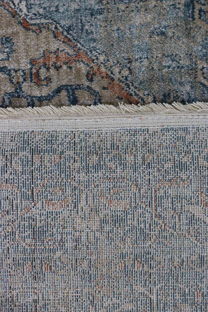 Turkish Modern  Festival Wd Rug  - 2.6 x 3.9 FT - Blue -  Luxurious Woven Masterpiece 50% Off!