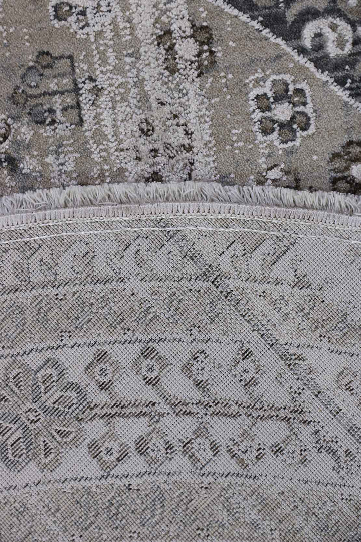 <p>Turkish Modern <strong>Elements Rug</strong>  - Beige - 5.2 x 5.2 FT</p>