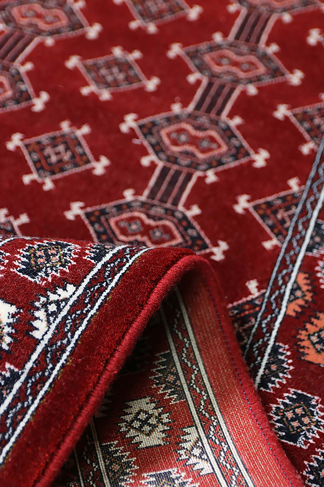 Iranian Premium Quality Authentic Rug - 3.3 x 6.6 FT - Red - Resilient Construction for Long-Lasting Use