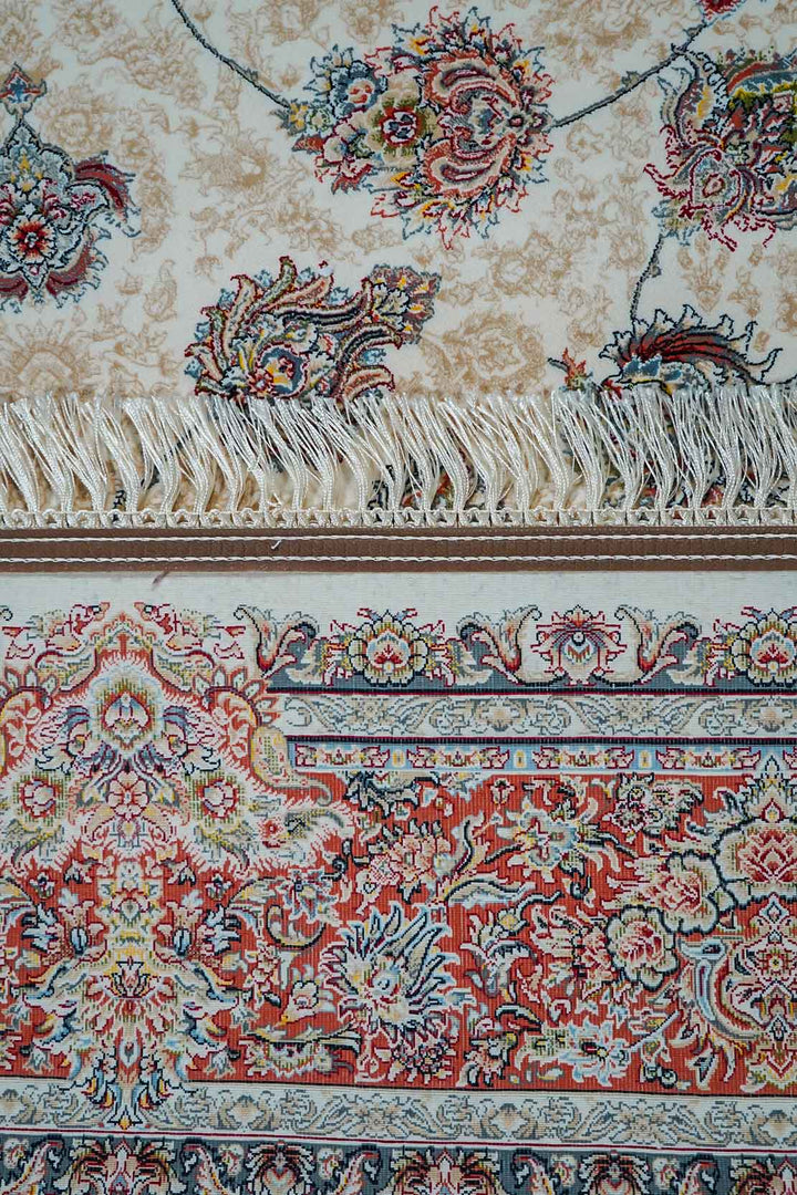 Premium Authentic Persian Rug 1200 Reeds - Cream