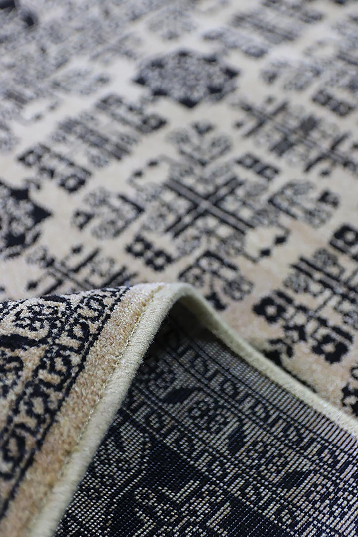 Turkish Modern  Festival Wd Rug  - 3.2 x 6.5 FT - Beige -  Luxurious Woven Masterpiece 50% Off!