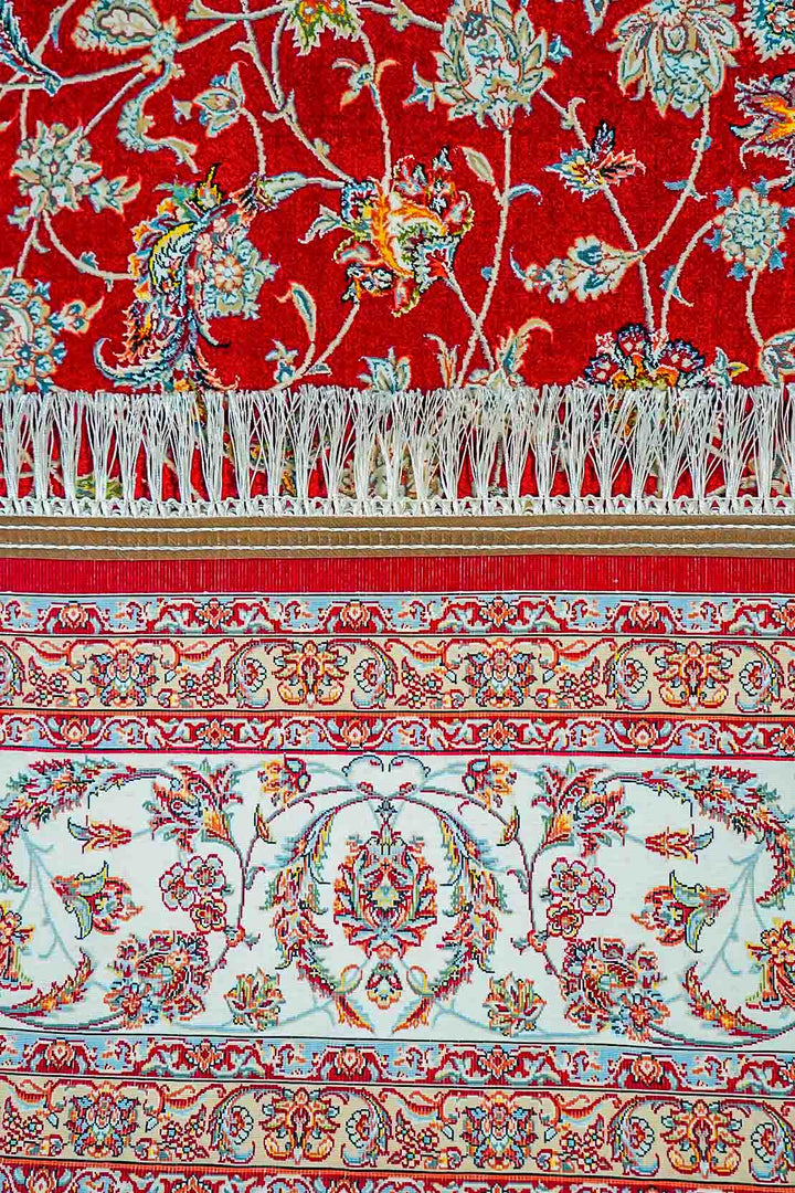 Premium Authentic Persian Rug 1200 Reeds - Red