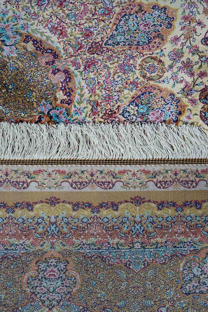 Premium Abrisham Persian Rug 1600 Reeds - Cream