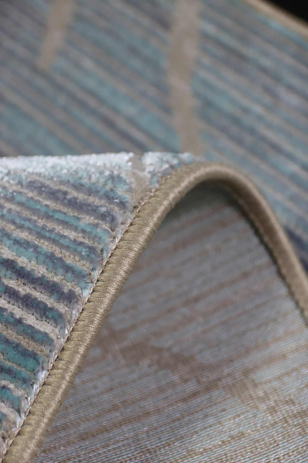 Turkish Modern Festival - 3.3 x 4.9 FT - Blue - Superior Comfort, Modern Style Accent Rugs