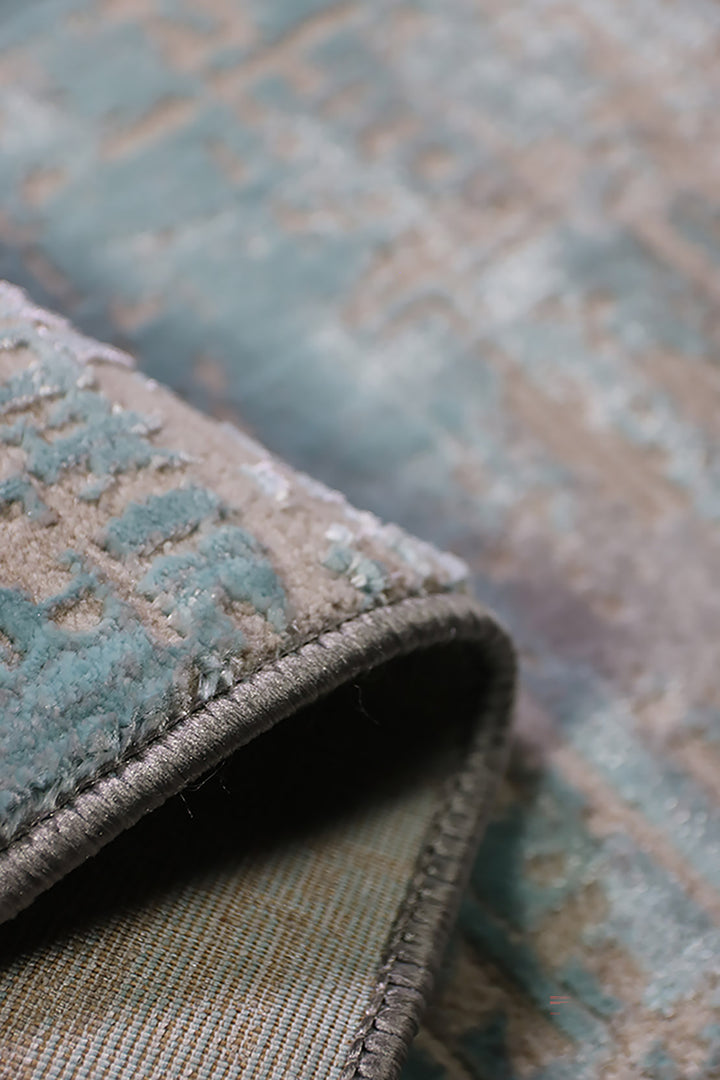 Turkish Modern Festival - 3.3 x 4.9 FT - Blue - Superior Comfort, Modern Style Accent Rugs