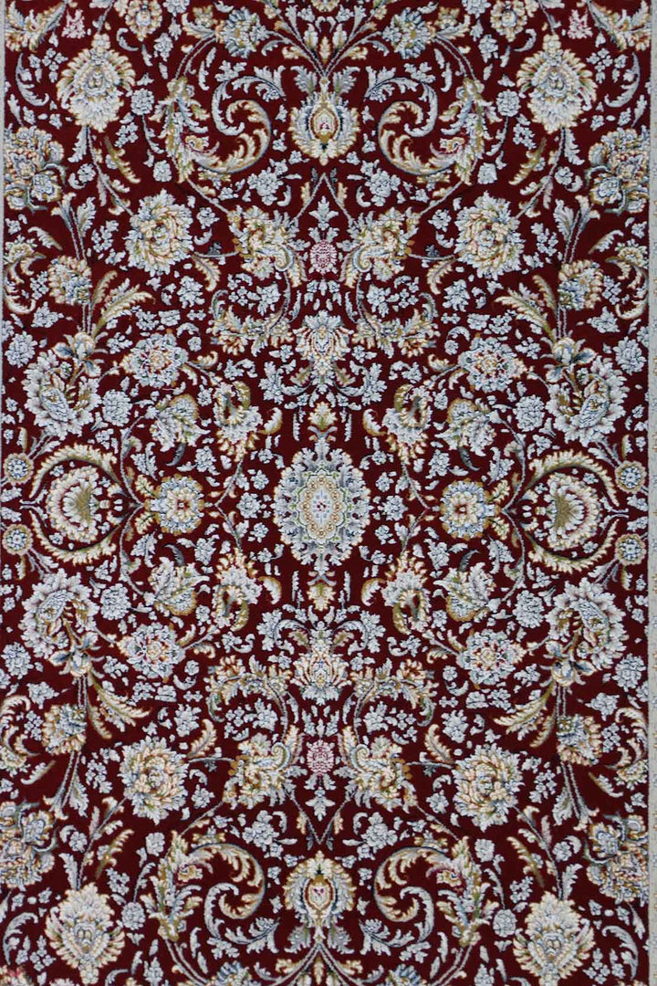 Iranian Premium Quality Authentic 1500 Rug - 2.6 x 4.9 FT - Red - Resilient Construction for Long-Lasting Use