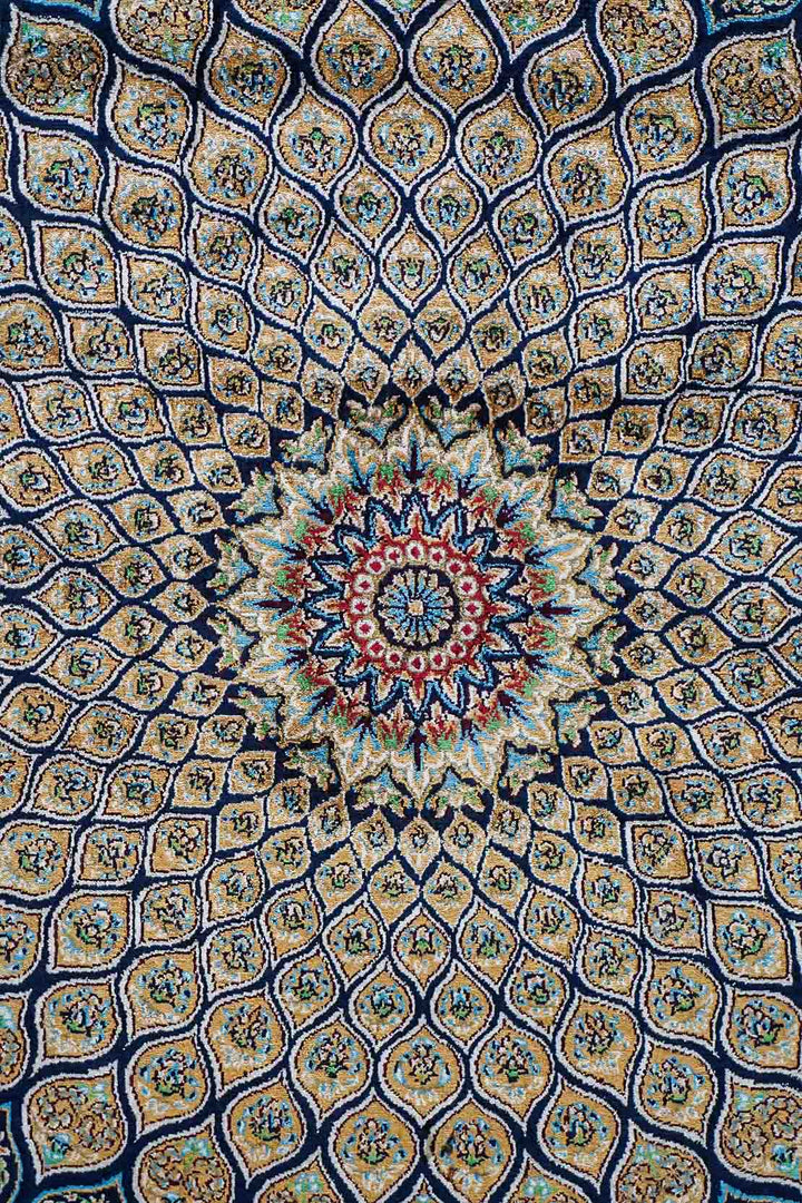 Premium Abrisham Persian Rug 1200 Reeds - Blue