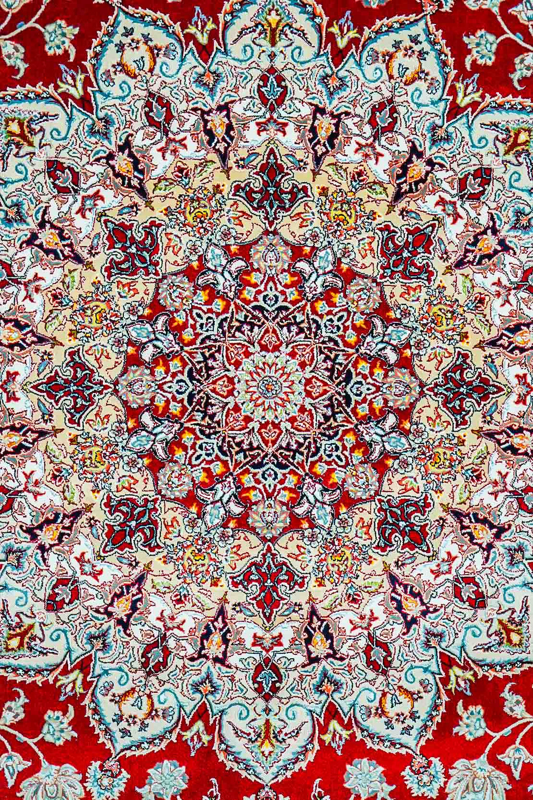 Premium Authentic Persian Rug 1200 Reeds - Red