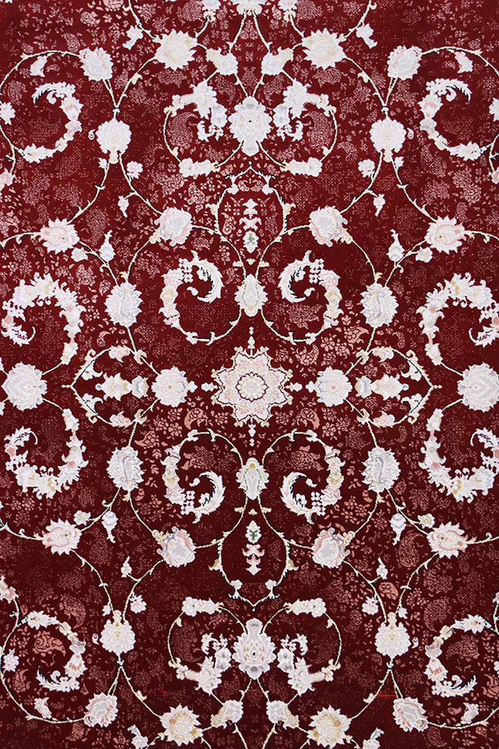 Iranian Premium Quality Authentic 1500 Rug - 3.3 x 4.9 FT - Red - Resilient Construction for Long-Lasting Use