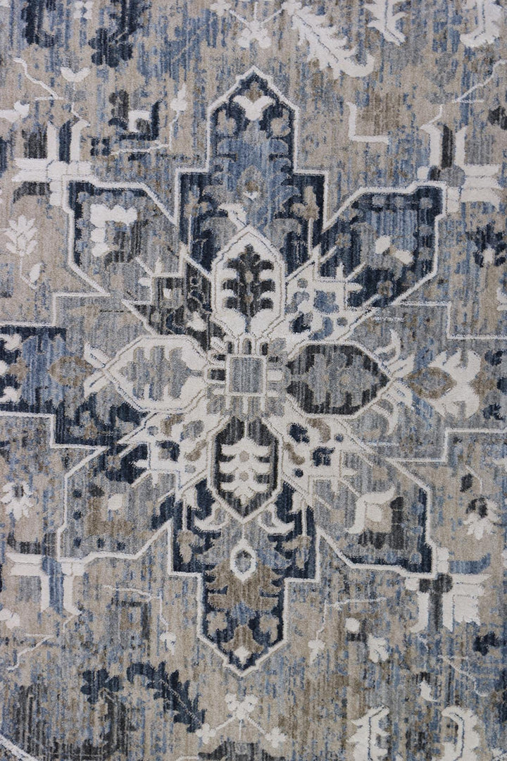 <p>Turkish Modern <strong>Elements Rug</strong>  - Blue - 5.2 x 5.2 FT</p>