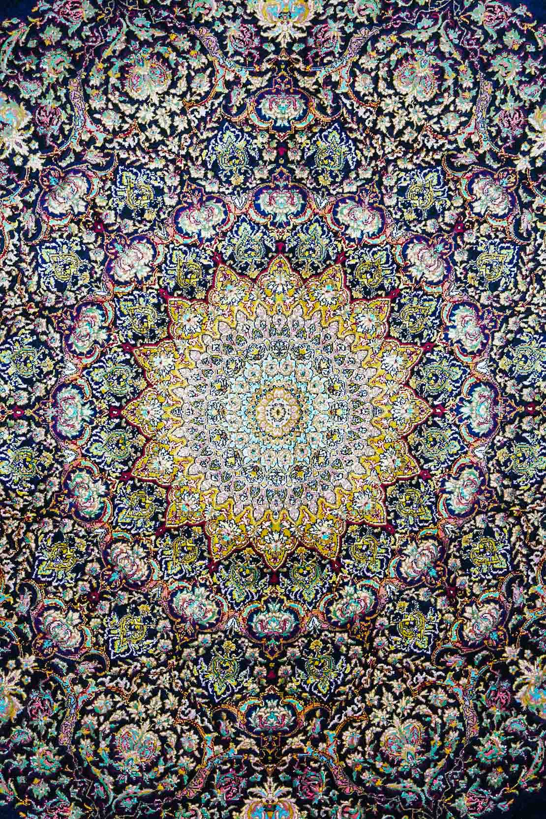 Premium Abrisham Persian Rug 1600 Reeds - Blue