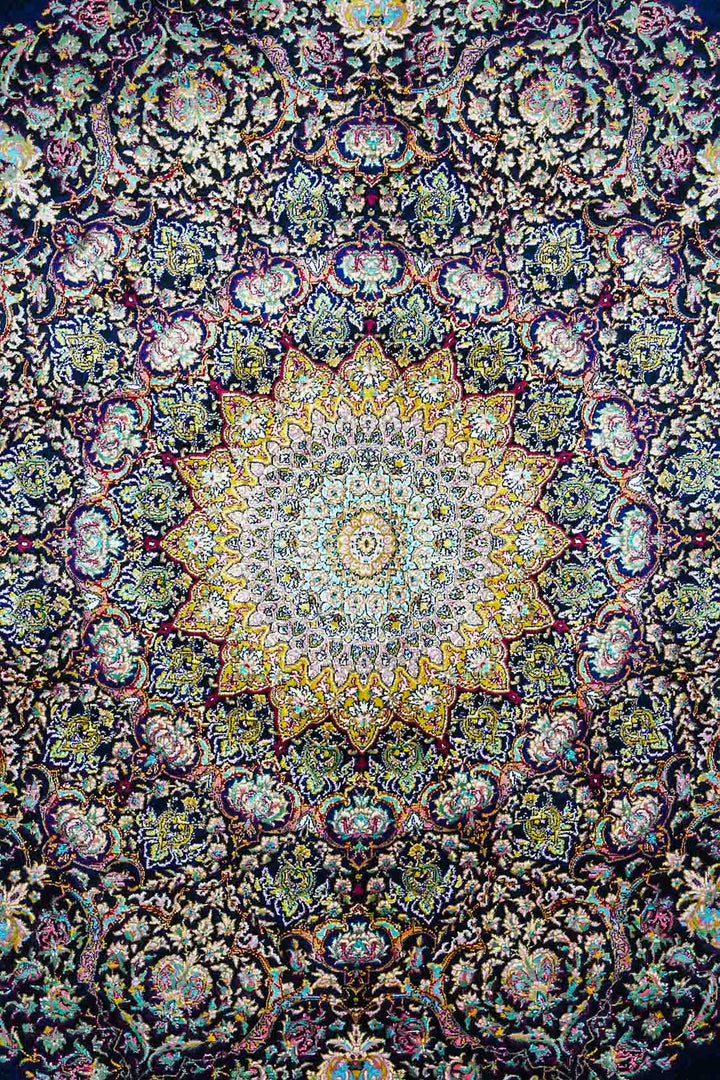 Premium Abrisham Persian Rug 1600 Reeds - Blue