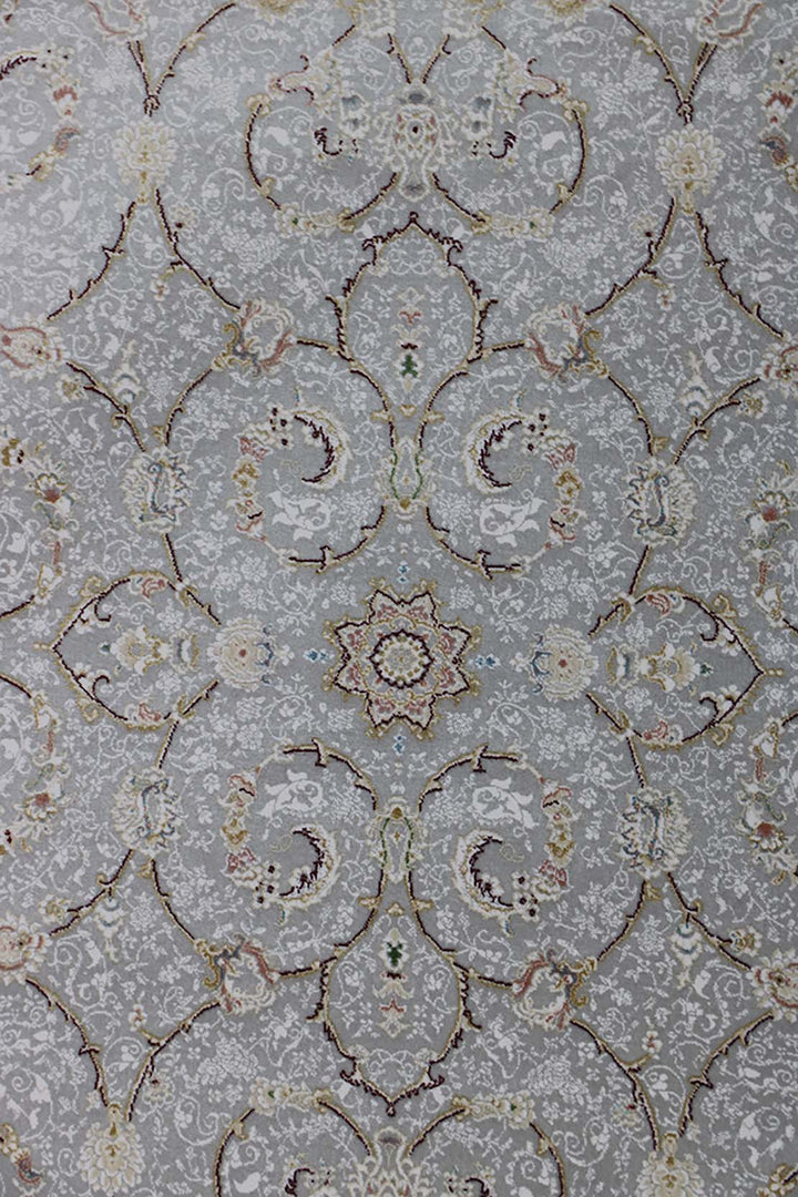 Iranian Premium Quality Authentic 1200 Rug - 3.3 x 4.9 FT - Gray - Resilient Construction for Long-Lasting Use