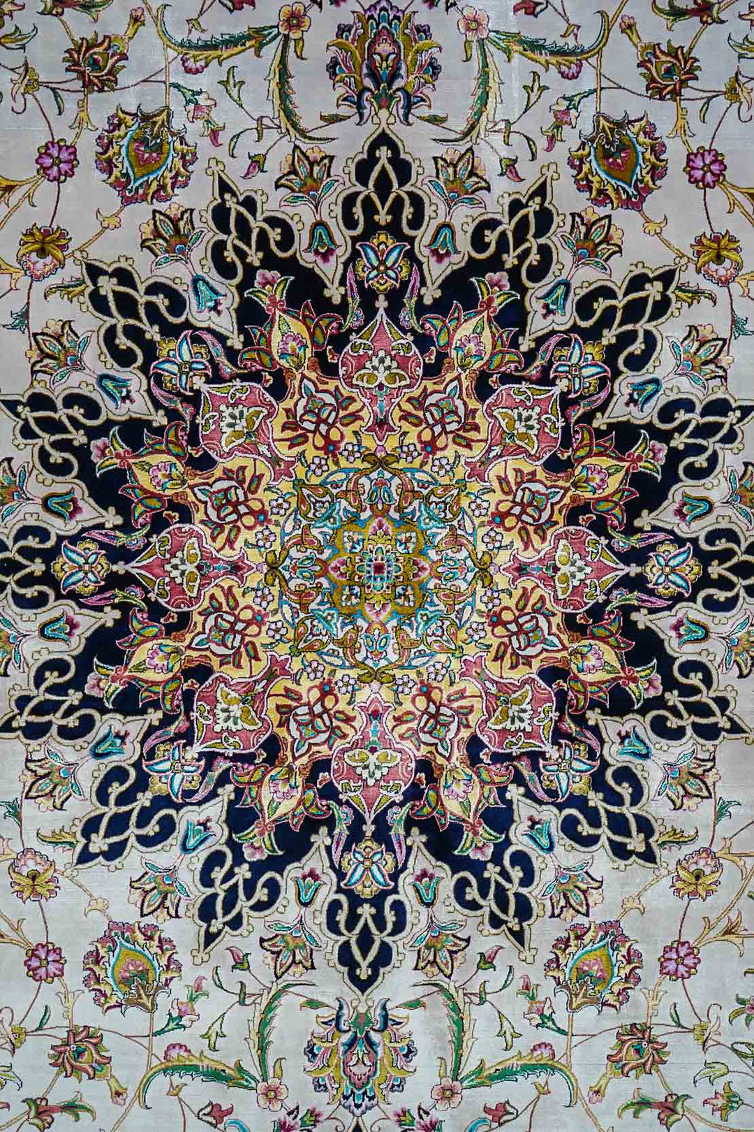 Premium Abrisham Persian Rug 1600 Reeds - Cream