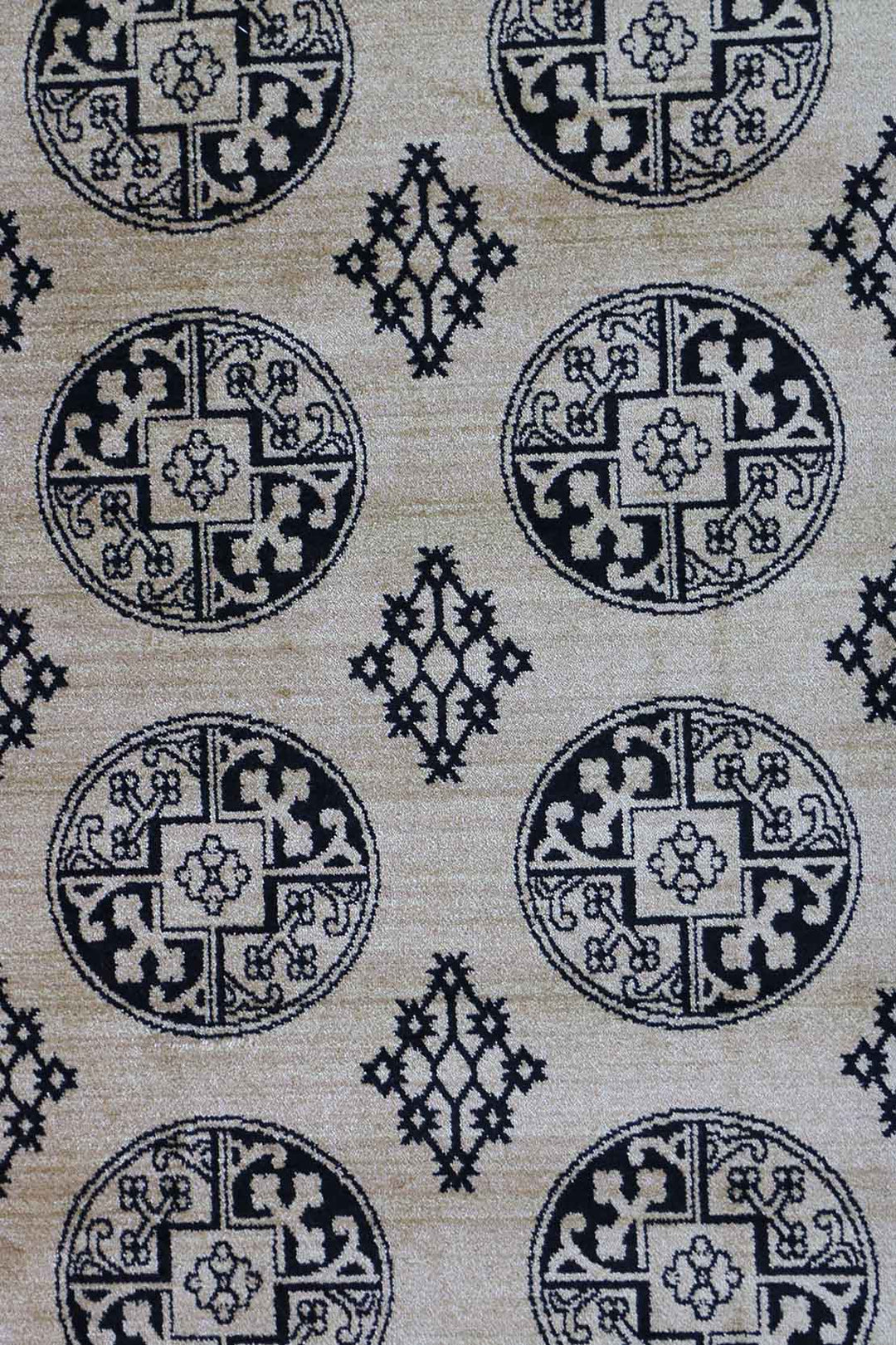 Turkish Modern  Festival Wd Rug  - 3.2 x 6.5 FT - Beige -  Luxurious Woven Masterpiece 50% Off!