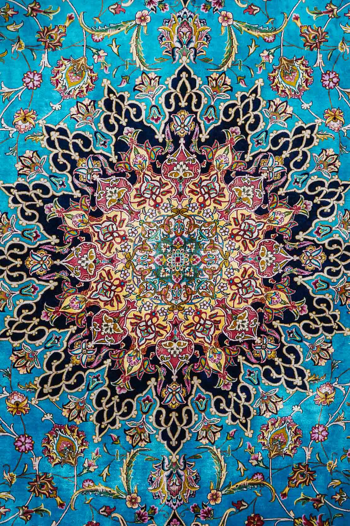 Premium Abrisham Persian Rug 1600 Reeds - Blue