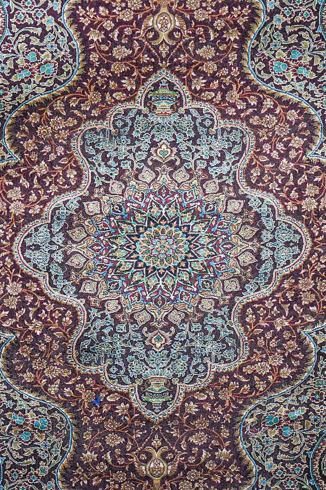Premium Abrisham Persian Rug 1200 Reeds - Red
