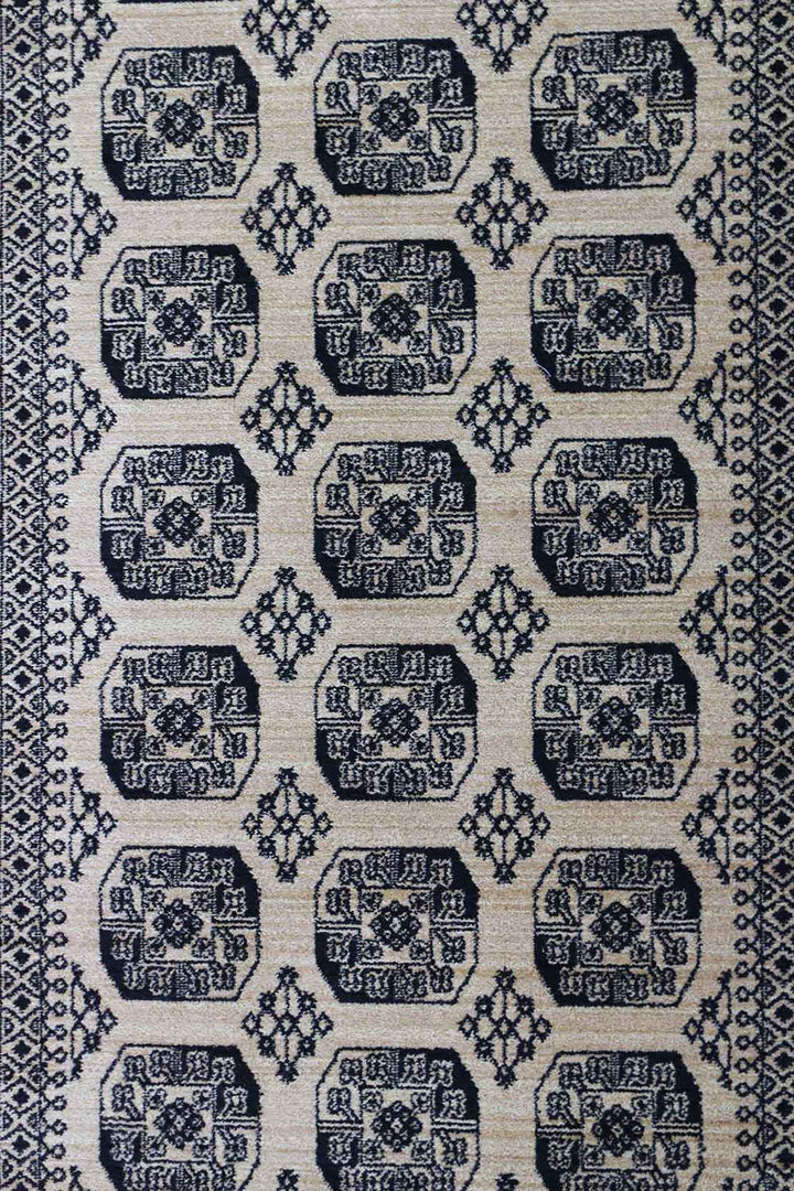 Turkish Modern  Festival Wd Rug  - 3.2 x 6.5 FT - Beige -  Luxurious Woven Masterpiece 50% Off!