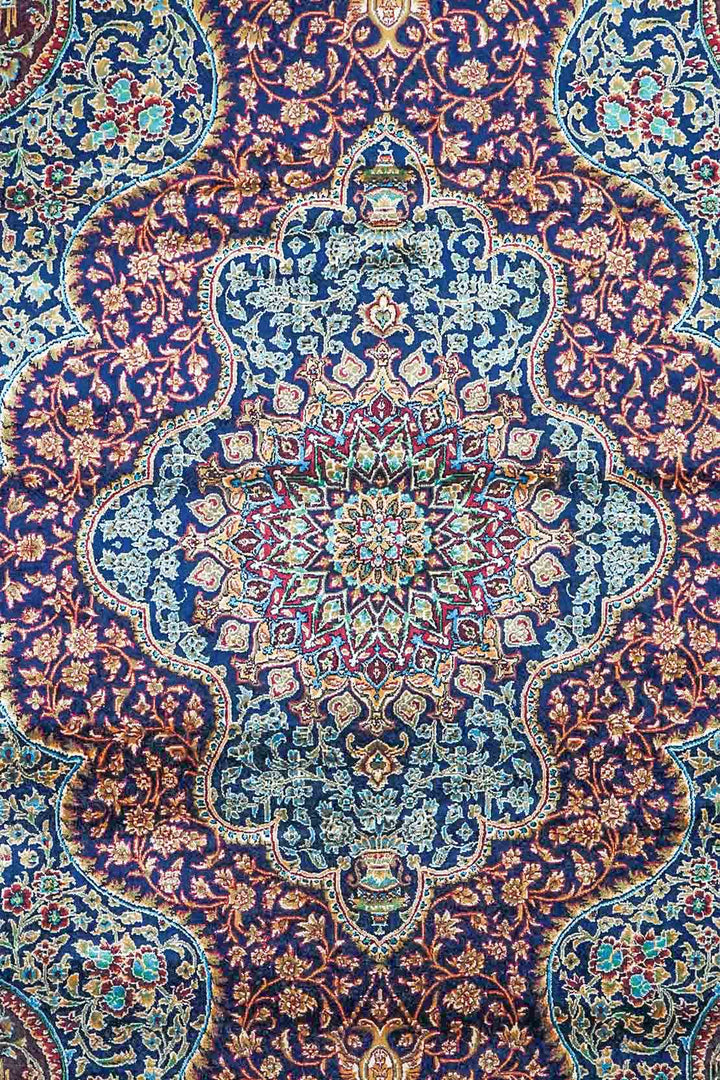 Premium Abrisham Persian Rug 1200 Reeds - Blue