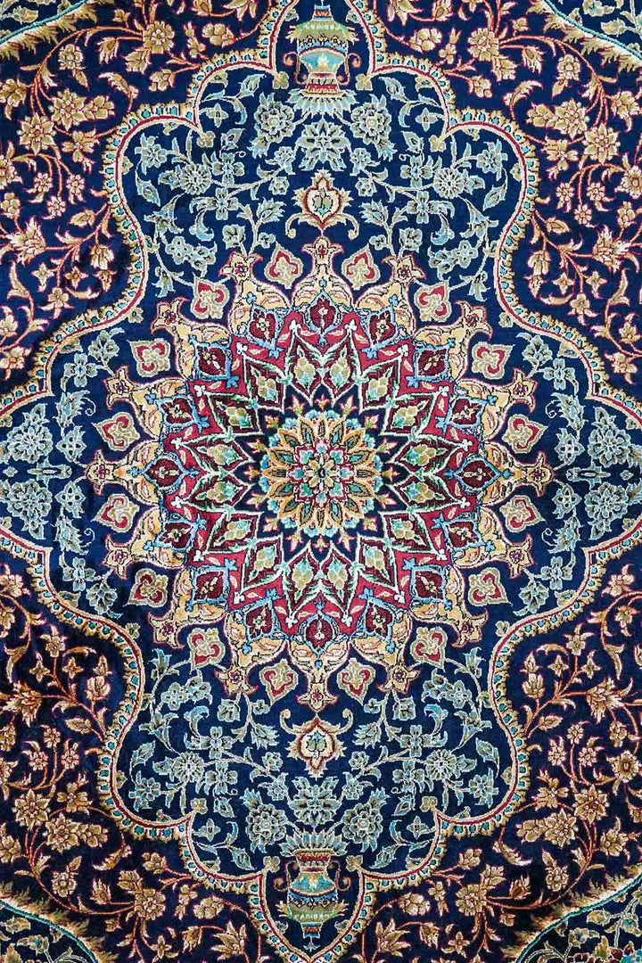 Premium Abrisham Persian Rug 1200 Reeds - Blue