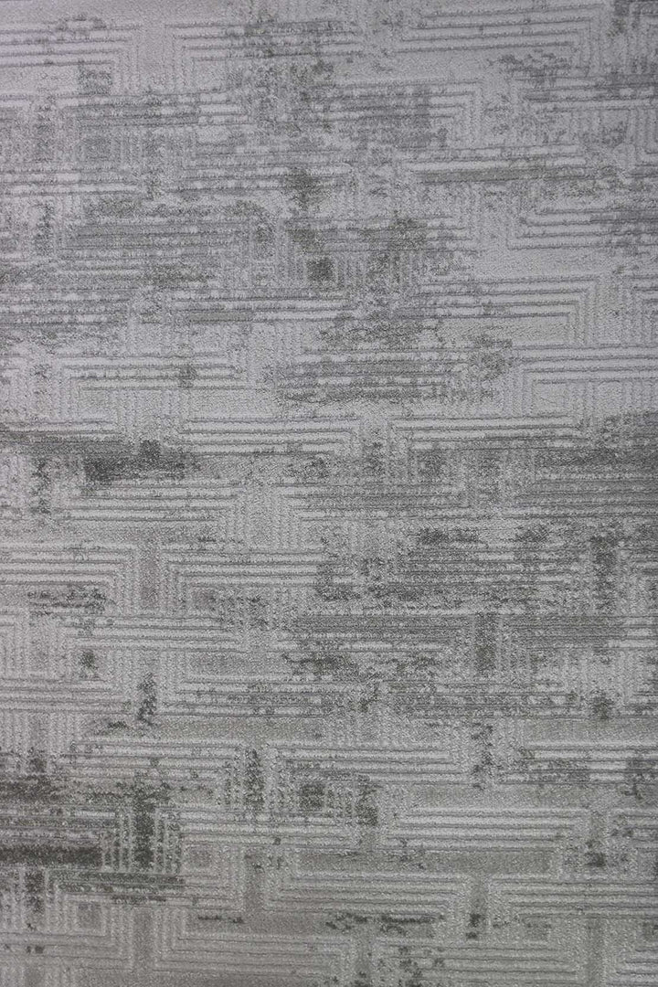 Turkish Modern Festival 1 Rug - 3.9 x 5.5 FT - Gray - Sleek and Minimalist for Chic Interiors