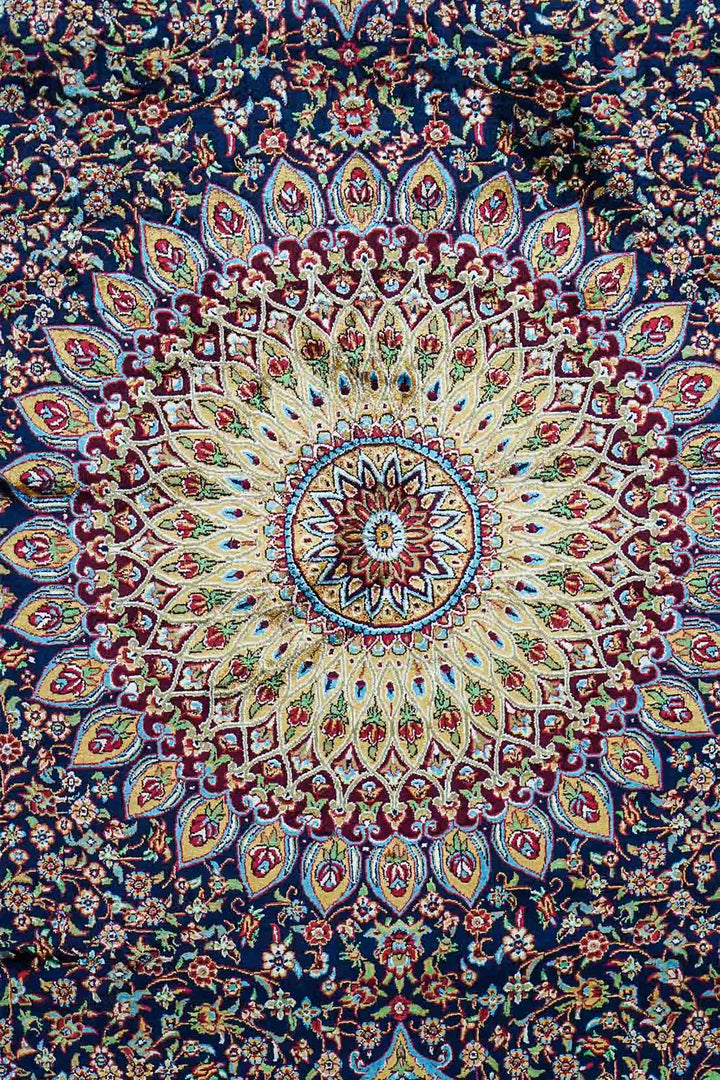 Premium Abrisham Persian Rug 1200 Reeds - Blue