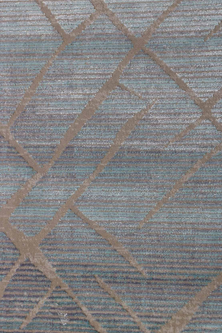 Turkish Modern Festival - 3.3 x 4.9 FT - Blue - Superior Comfort, Modern Style Accent Rugs
