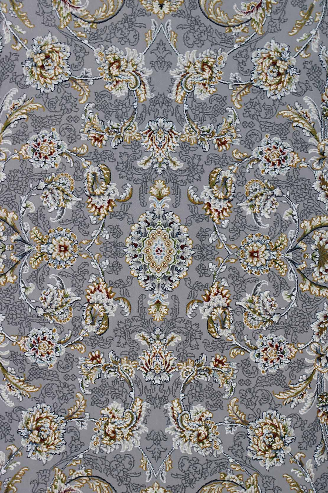 Iranian Premium Quality Authentic 1500 Rug - 2.6 x 4.9 FT - Gray - Resilient Construction for Long-Lasting Use